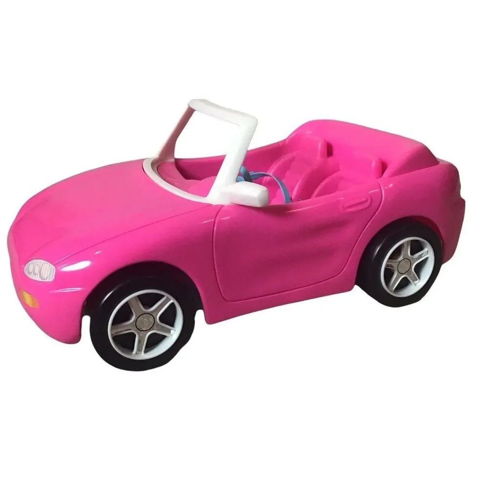 Barbie Mattel 1996 Hot Drivin' Sports Car Pink Convertible Doll Vehicle Vintage
